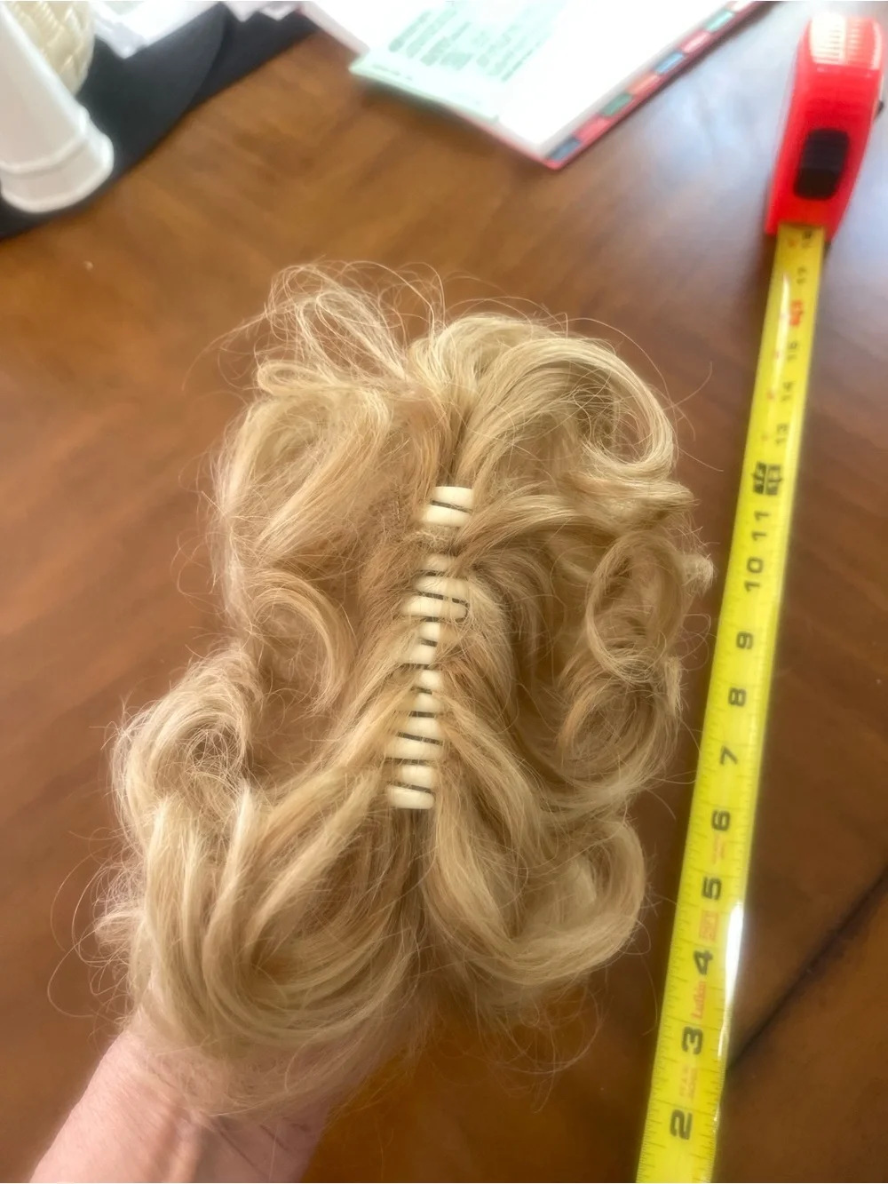 Blonde Curly Hair Extensions - Natural-Look /pony/clip Updo Pieces